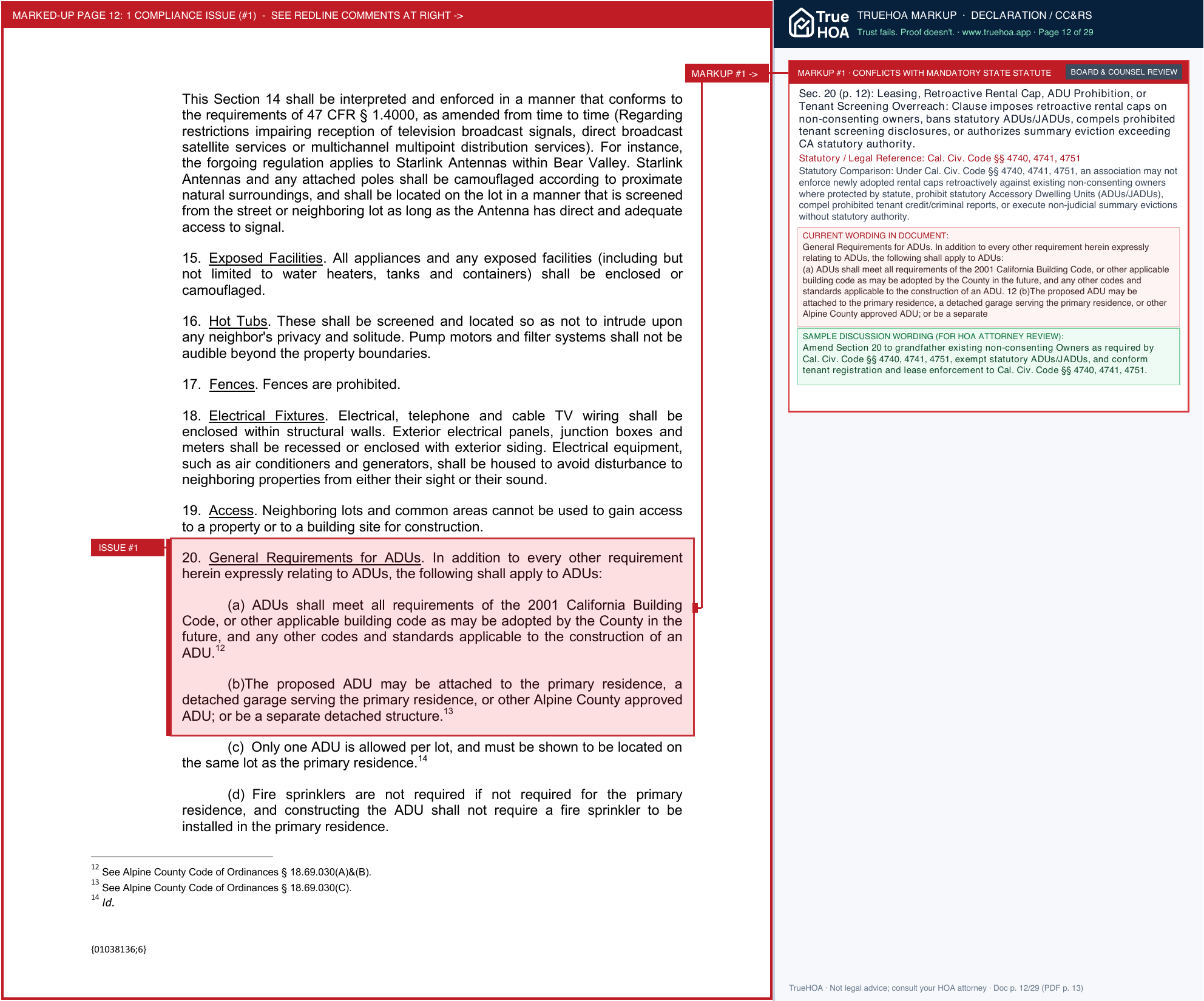 Bear Valley Residents Design Standards Bear Valley Residents Inc. 2003 Rev April 2025 page 12 widened with TrueHOA Crystal AI margin annotations