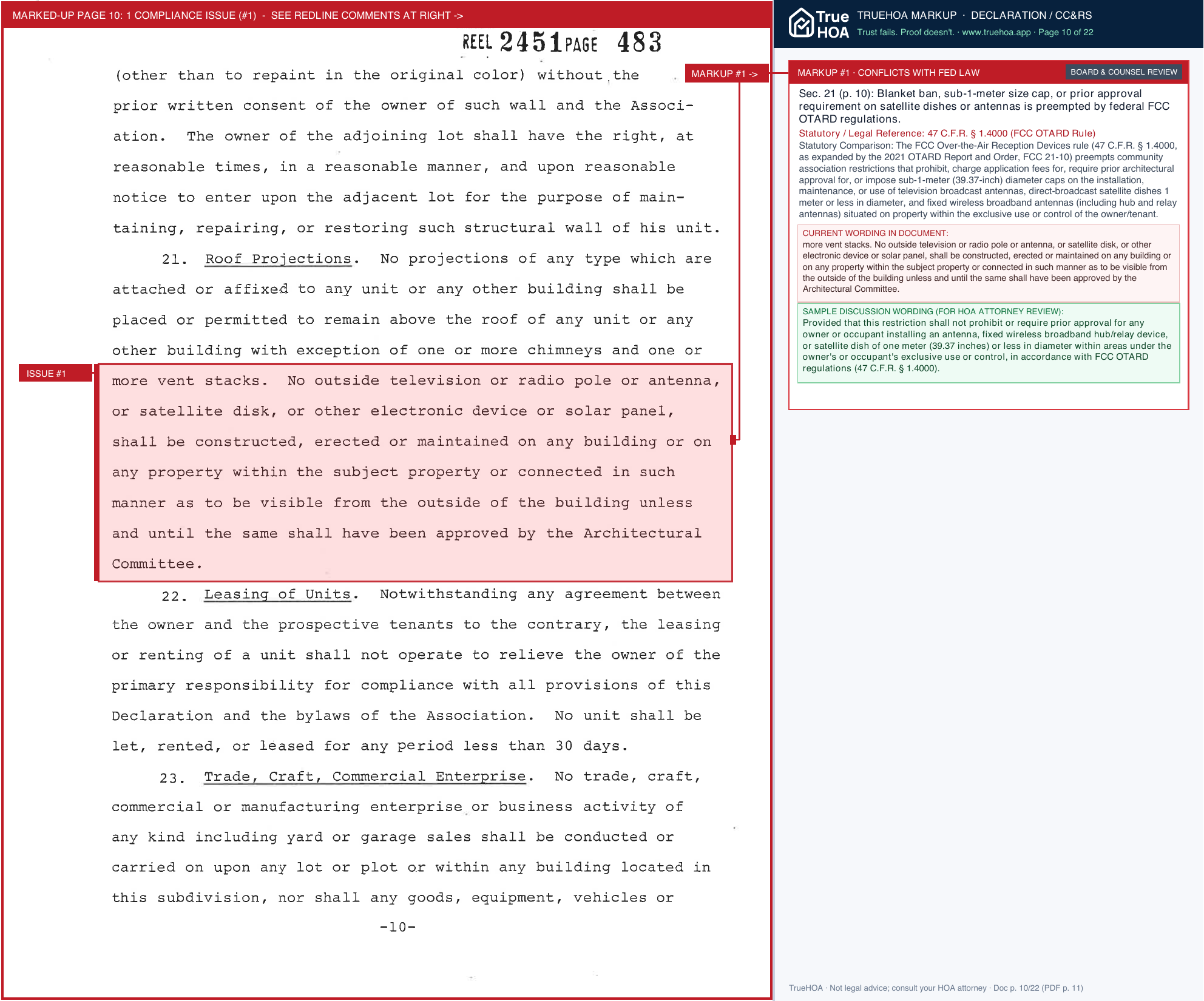 Homeowners at Quail Quail HOA CCR page 10 widened with TrueHOA Crystal AI margin annotations