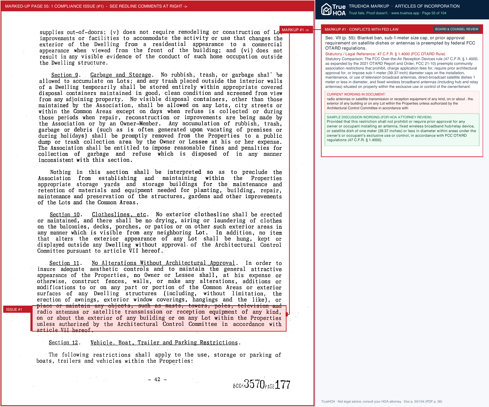 Tahoe Keys POA TRPA TKPOA Shoreline MOU Approved 10 07 2021 page 55 widened with TrueHOA Crystal AI margin annotations