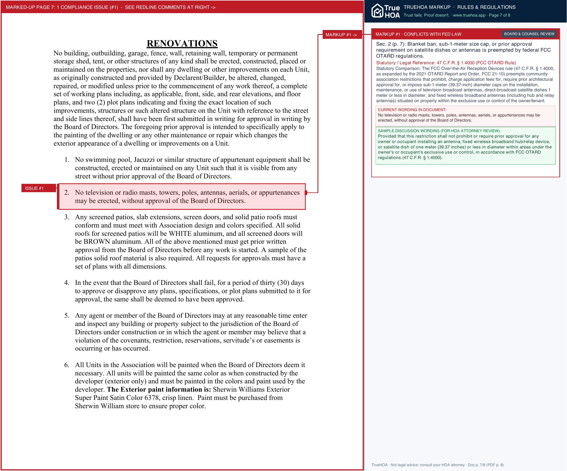 Countryside at Welleby HOA 06 25 Rules and Regulations 10 08 2024 page 7 widened with TrueHOA Crystal AI margin annotations
