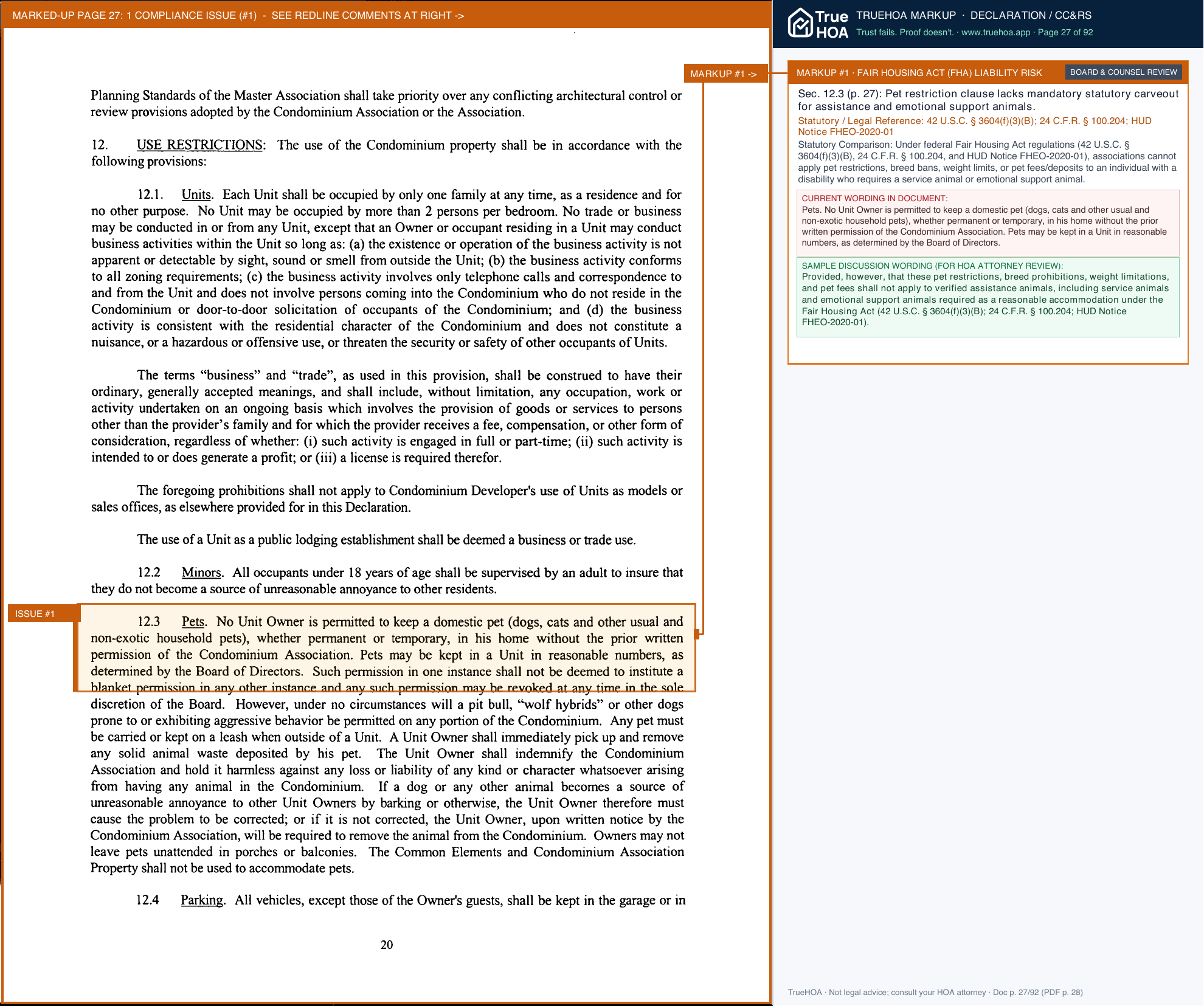 Lakeside at the Isles Condominium Association LakesideattheIslesDocuments page 27 widened with TrueHOA Crystal AI margin annotations