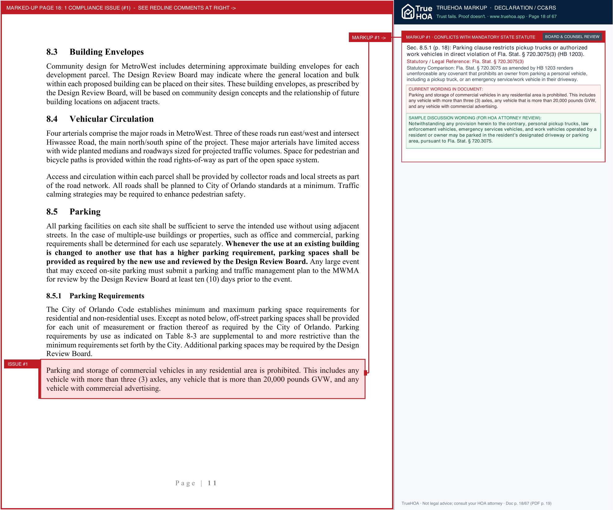 Metrowest Master Association 2026FINALMWMADevGuidelines Sept2026 page 18 widened with TrueHOA Crystal AI margin annotations