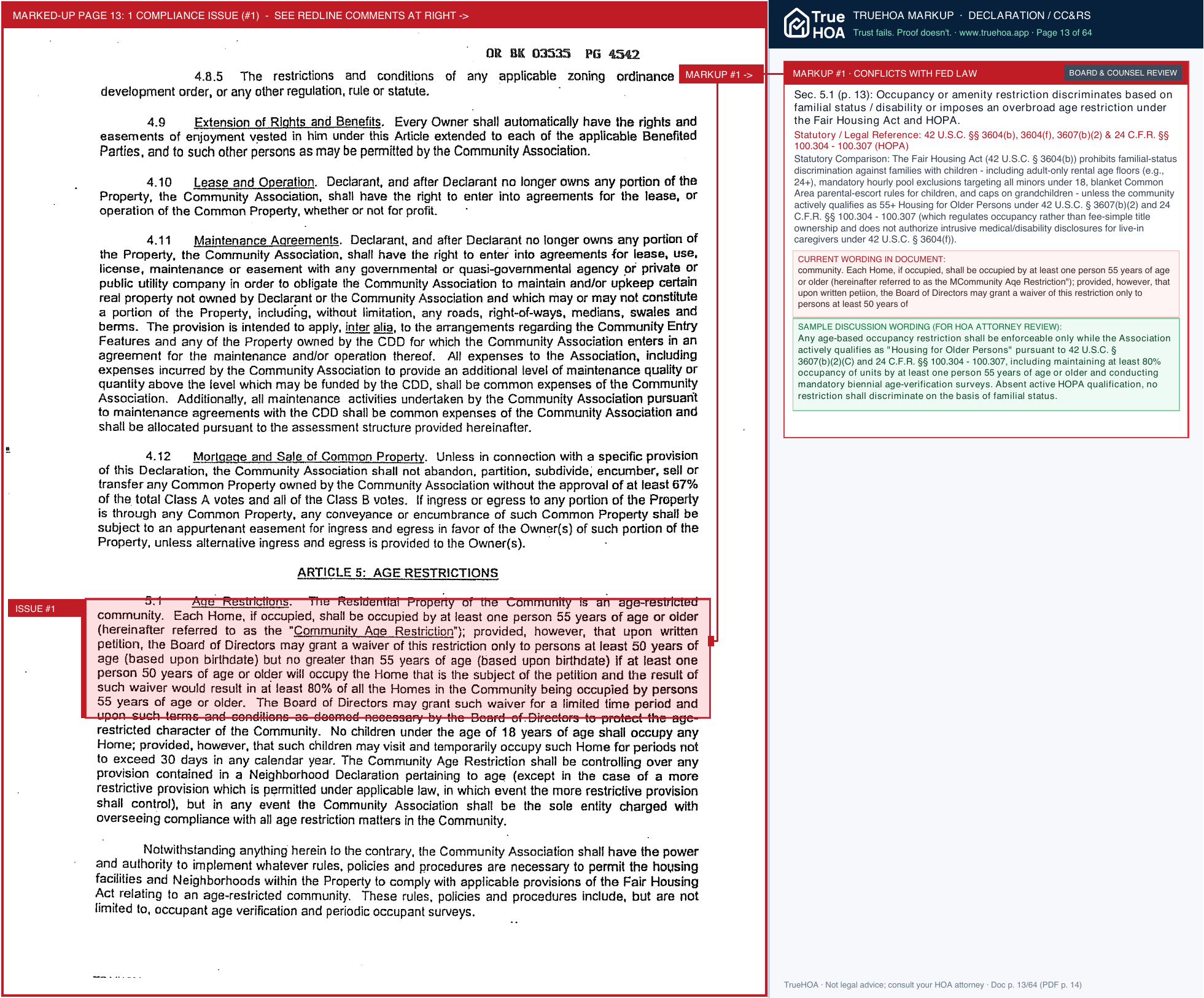 Portofino at Pelican Preserve HOA 162ef5 07b88ba4eeae4c77bfaebc33f4c3333f page 13 widened with TrueHOA Crystal AI margin annotations