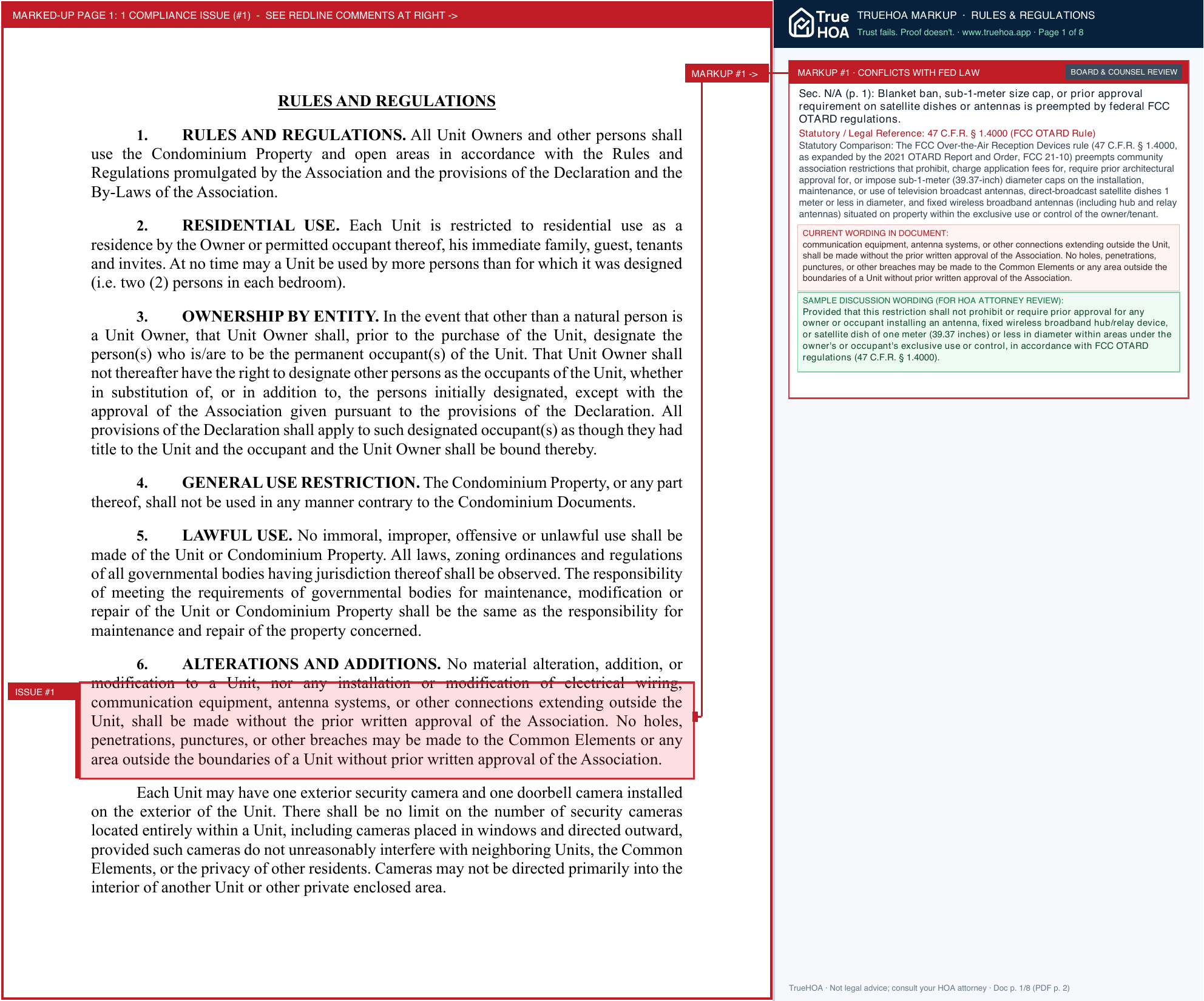 Shoma Villas II at Country Club of Miami Condominium Association Shoma Rules and Regulations FINAL APPROVED 2026 page 1 widened with TrueHOA Crystal AI margin annotations