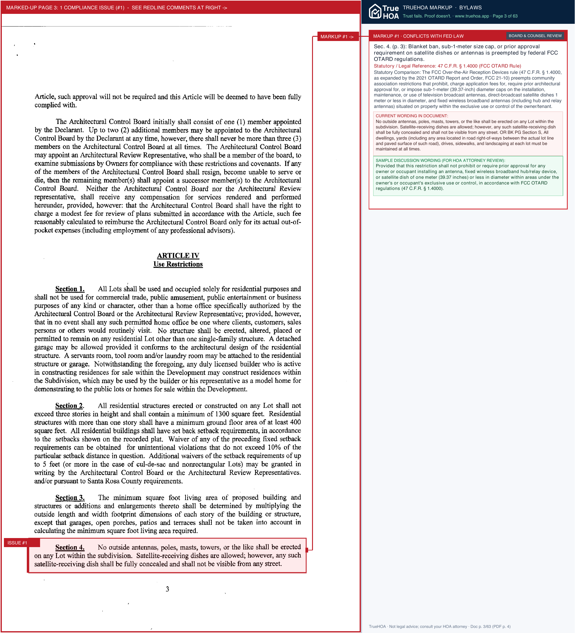 Woodlands at Bell Lane HOA Complete CCR's, By Laws, and Articles (with Amendments) page 3 widened with TrueHOA Crystal AI margin annotations