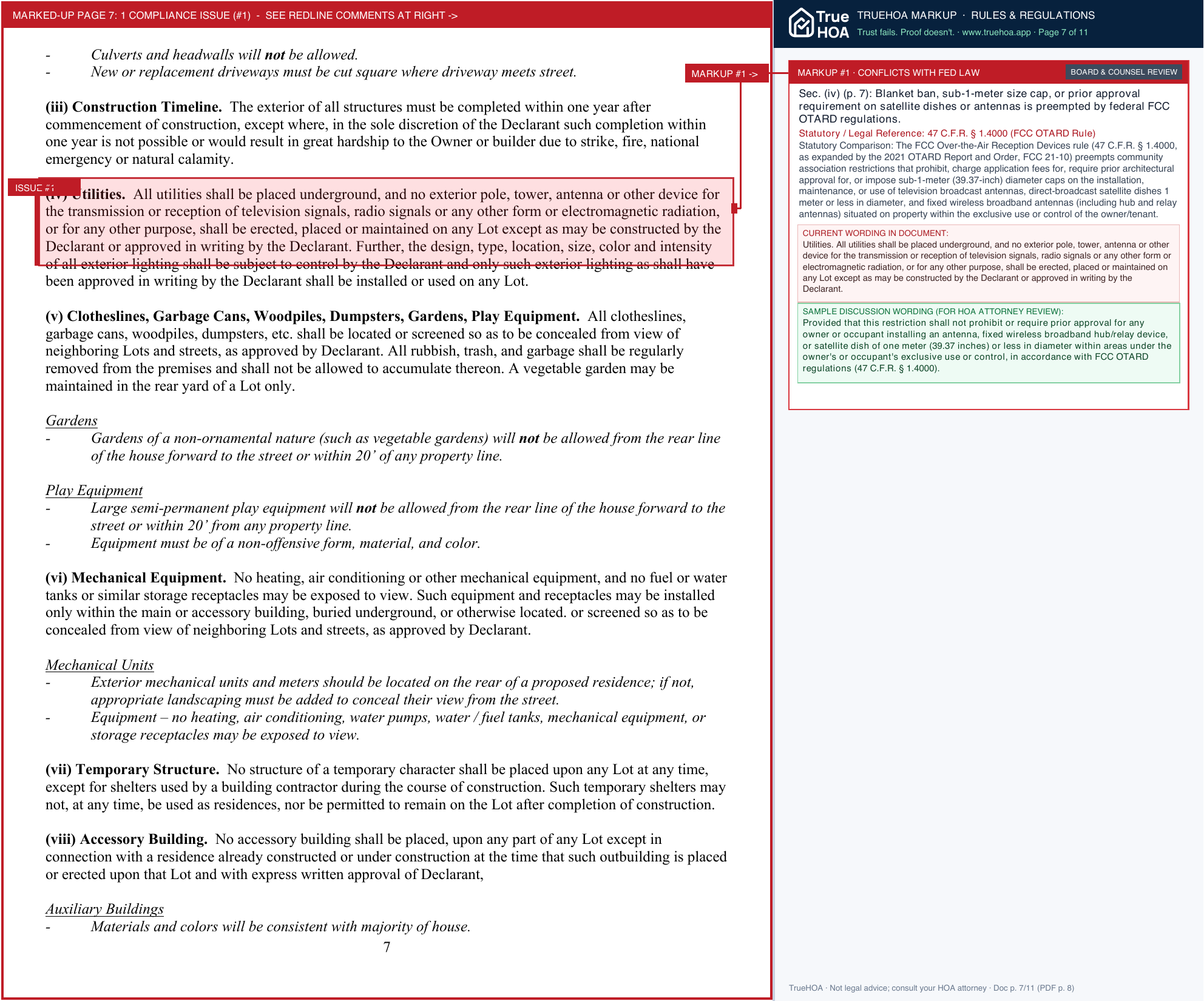 Silverwood Plantation HOA Architecturalreviewguidelines page 7 widened with TrueHOA Crystal AI margin annotations
