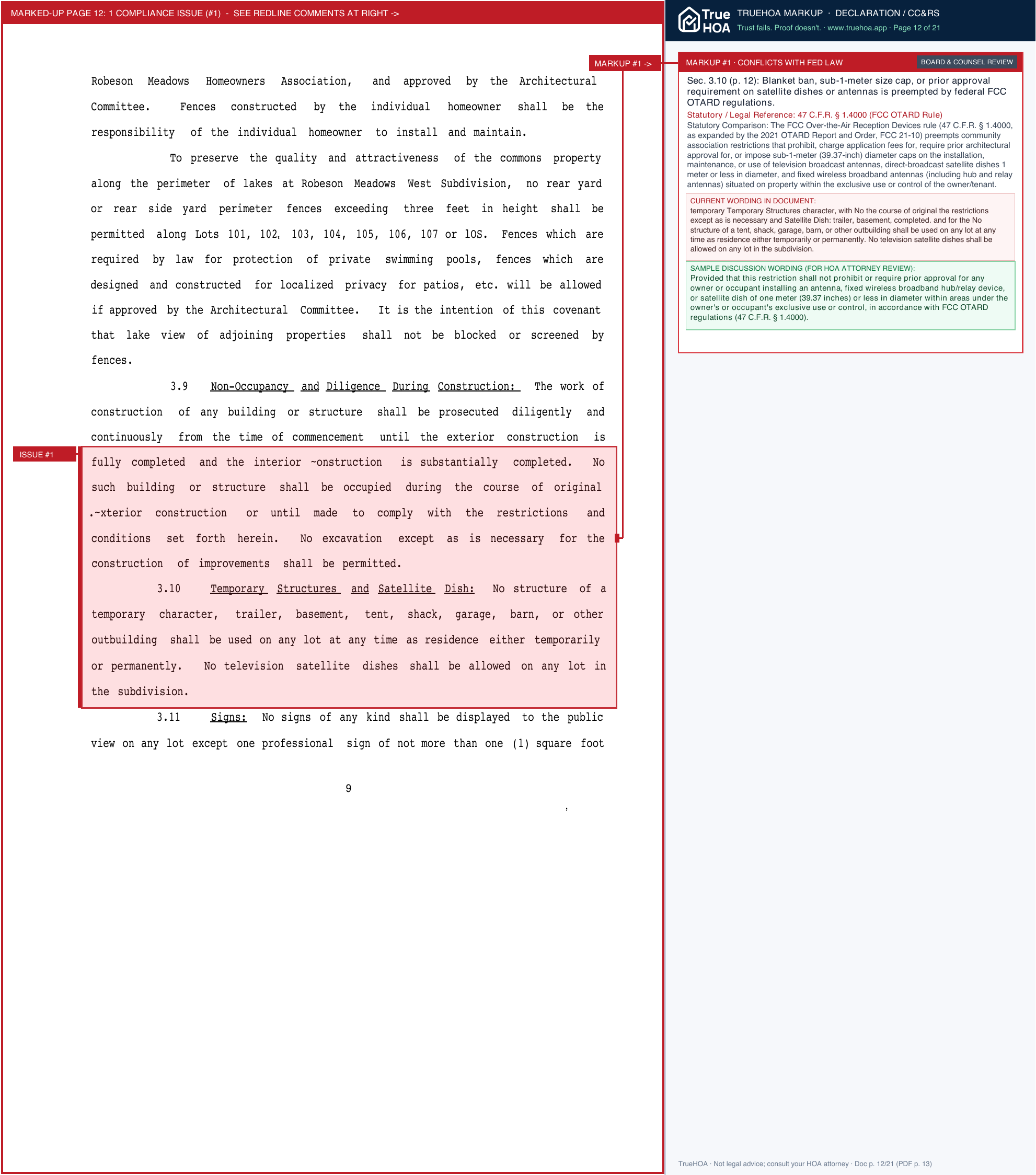 Robeson Meadows West HOA 15aac8 855c45957e104a6fa5622c40d282760b page 12 widened with TrueHOA Crystal AI margin annotations