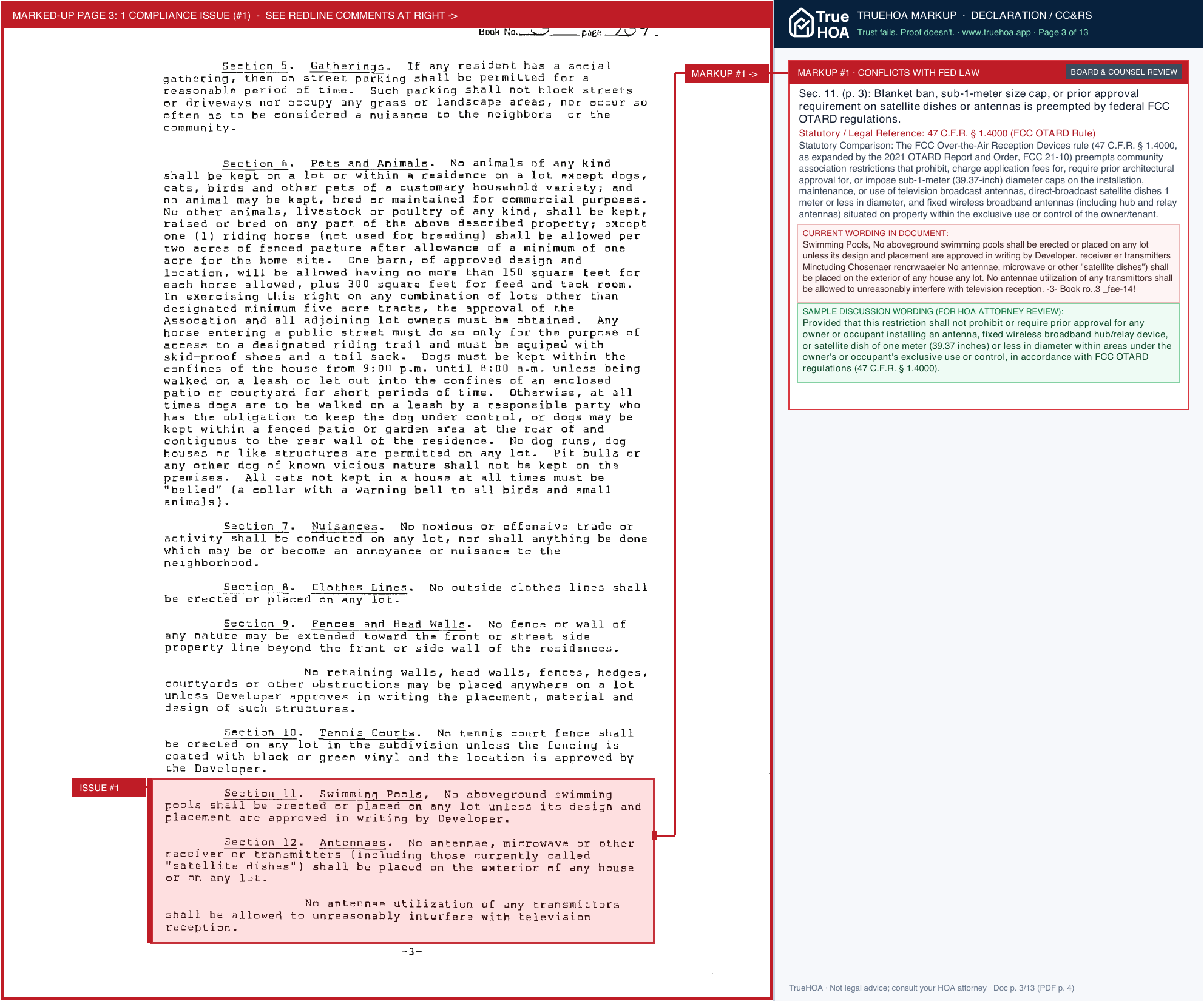 Paramont Estates HOA Paramont Estates Declaration Ccr page 3 widened with TrueHOA Crystal AI margin annotations