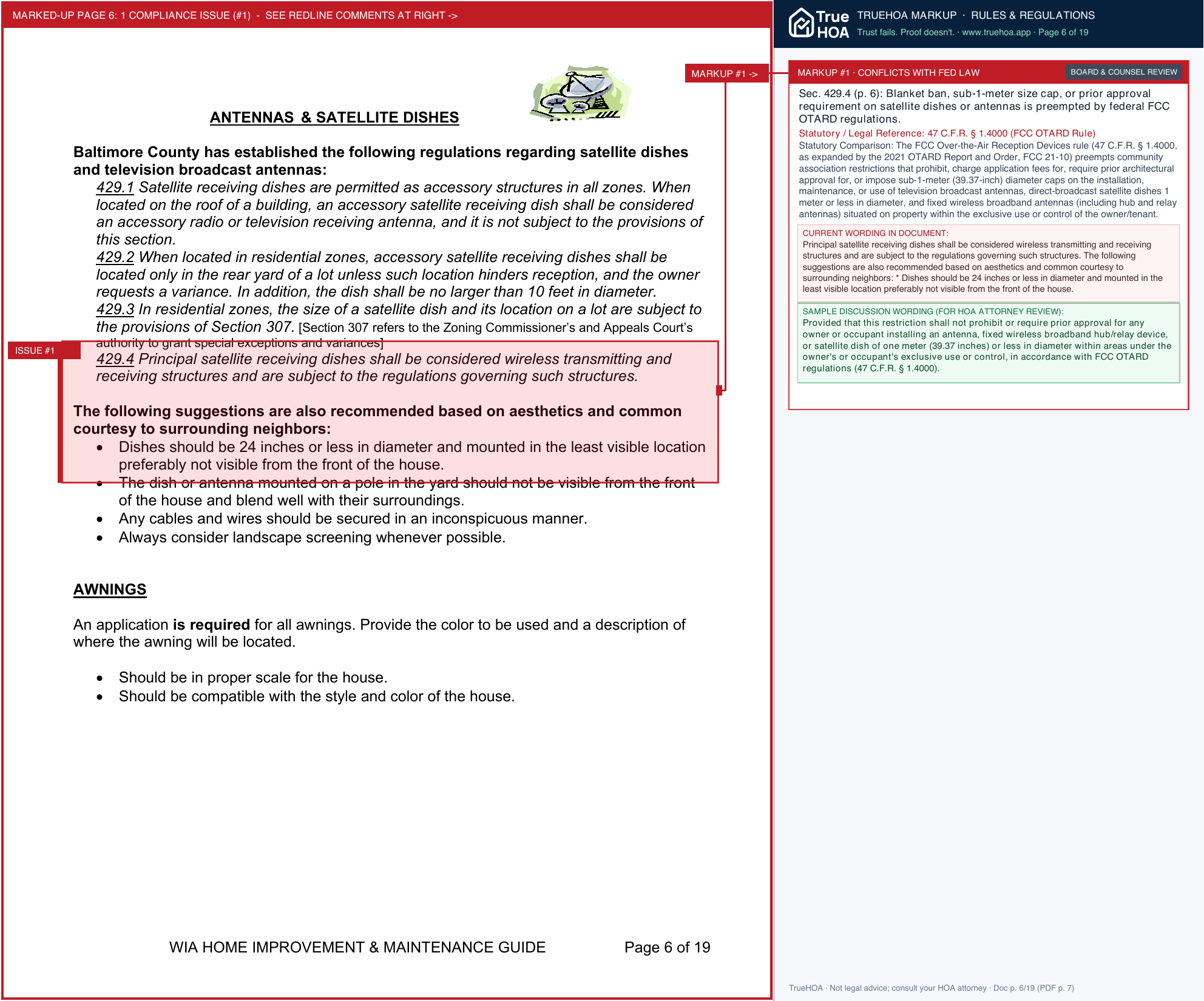 Wiltondale Improvement Association Arch Guidelines Final 2024 01 page 6 widened with TrueHOA Crystal AI margin annotations