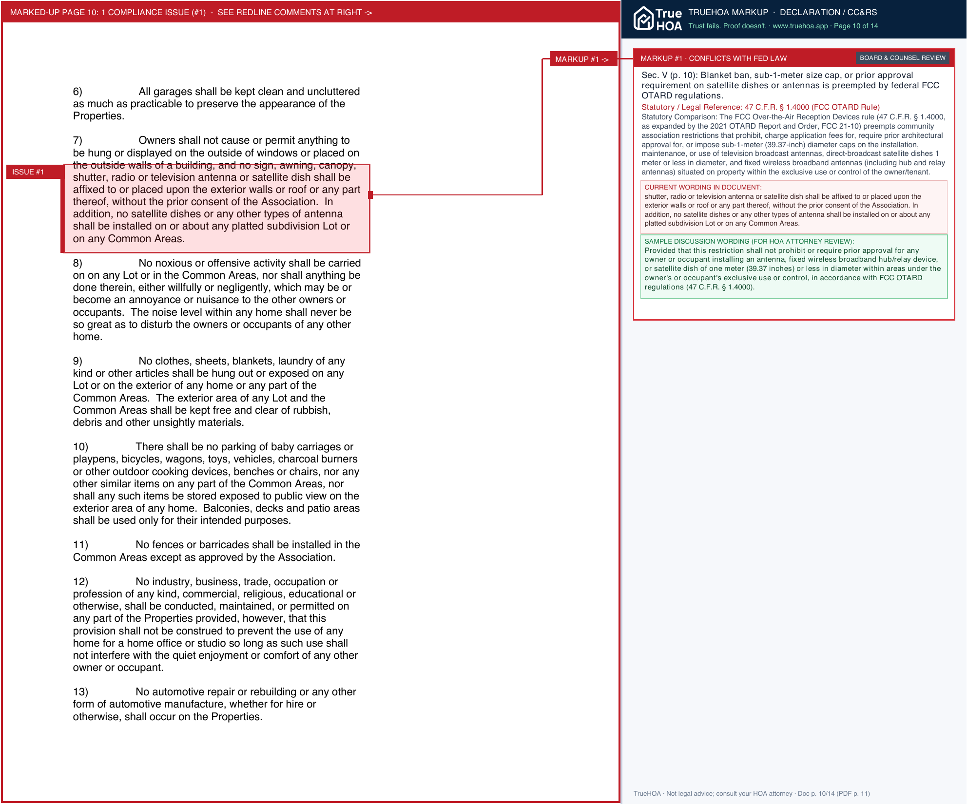Windsboro HOA Windsboro Hoa Covenants page 10 widened with TrueHOA Crystal AI margin annotations
