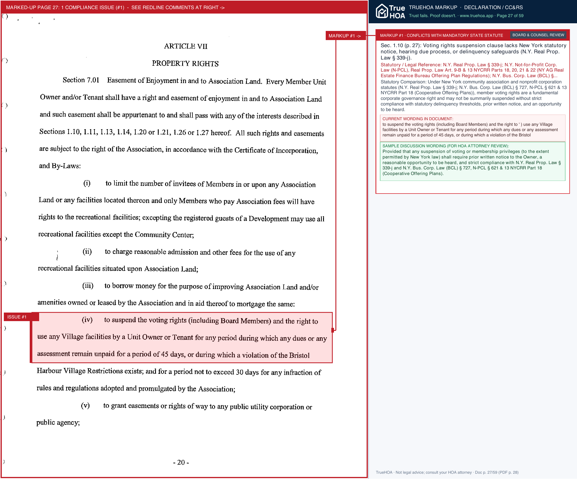 Bristol Harbour Village Association 1da1ce Aa063596fd584979898a255f27632811 page 27 widened with TrueHOA Crystal AI margin annotations
