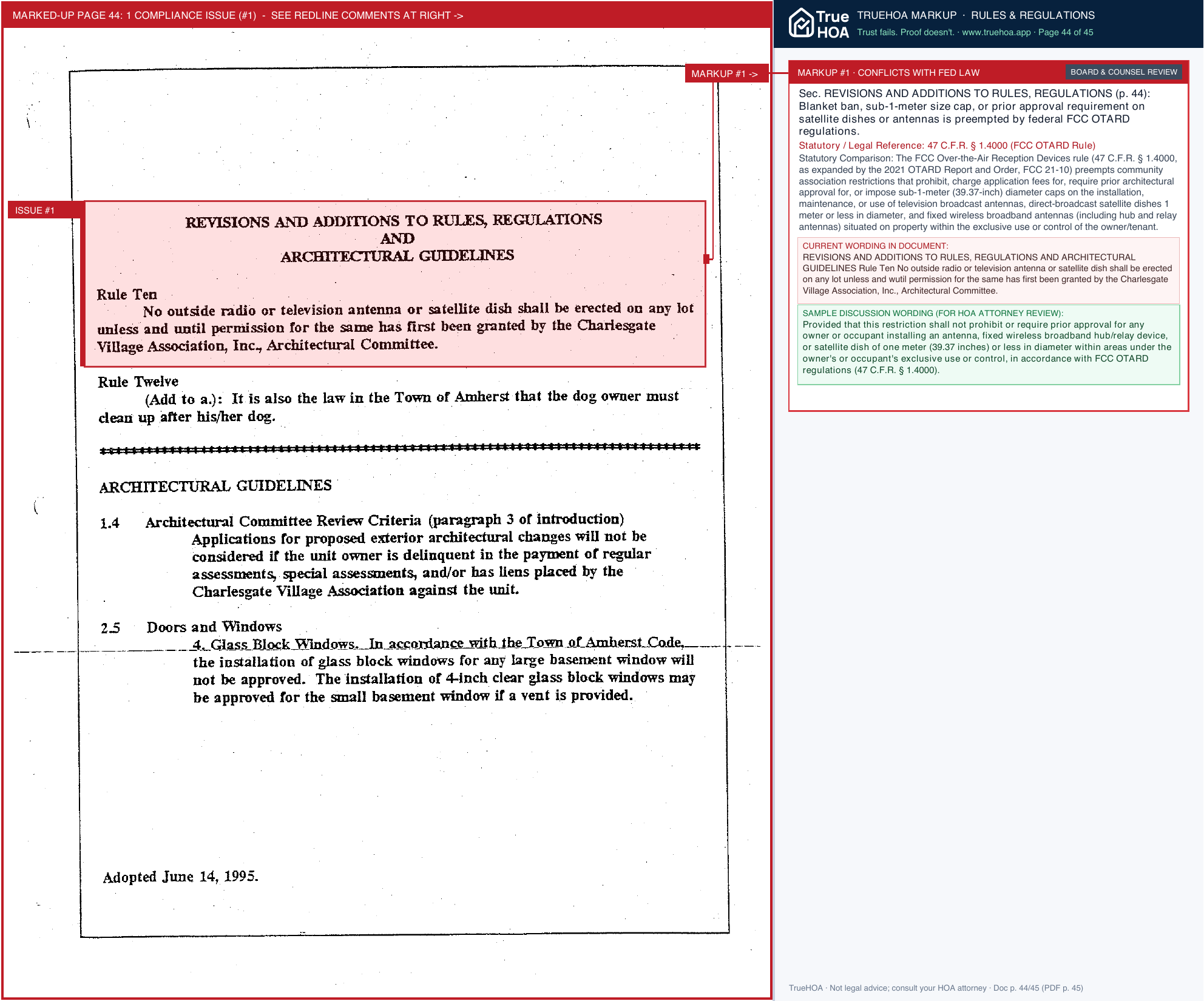 Charlesgate Village Association Architectural Guidelines 2026 1 - current page 44 widened with TrueHOA Crystal AI margin annotations