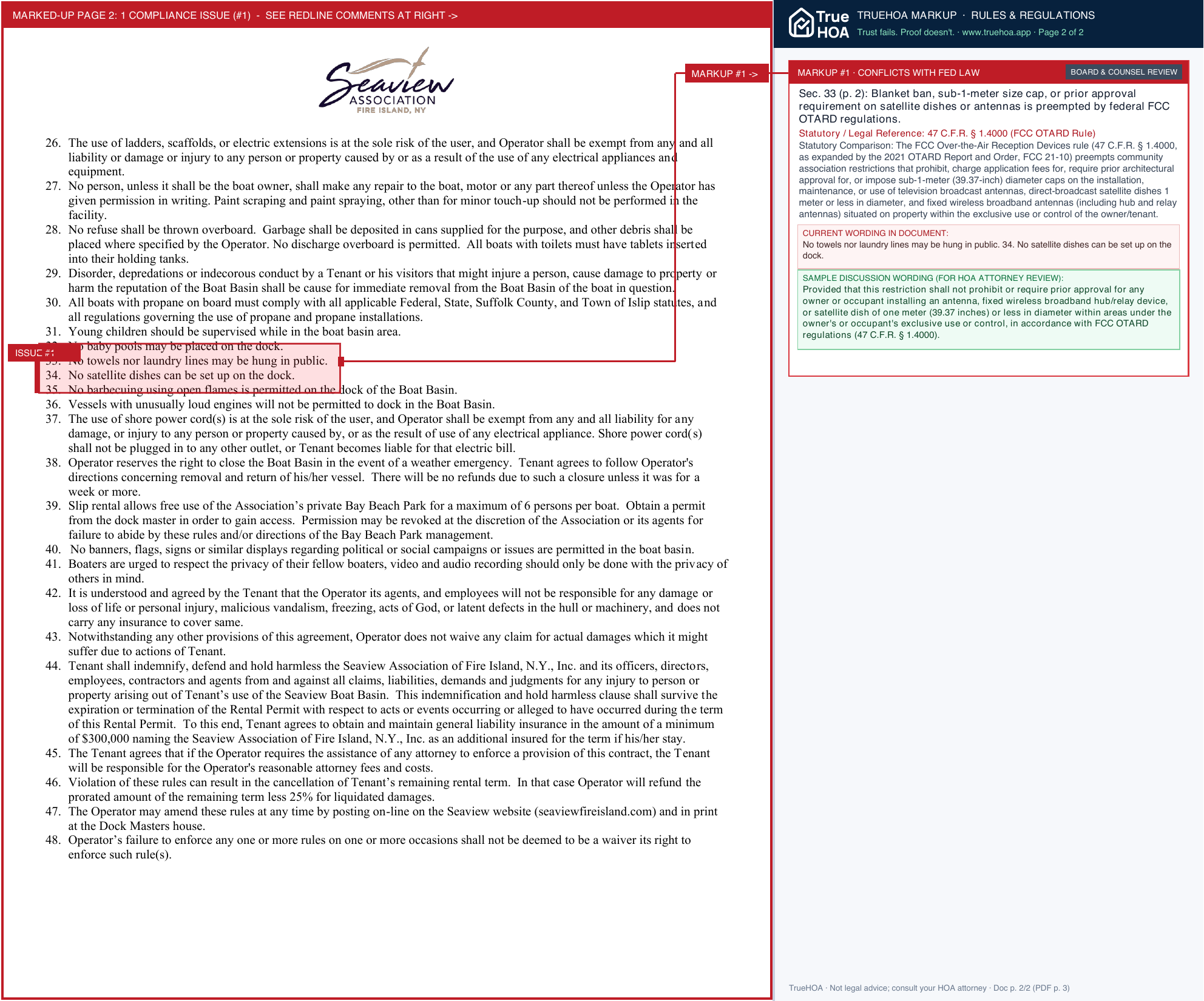 Seaview Association of Fire Island 2024FULL SEASON INTRO LETTER for SV website pg 3 and 4 page 2 widened with TrueHOA Crystal AI margin annotations
