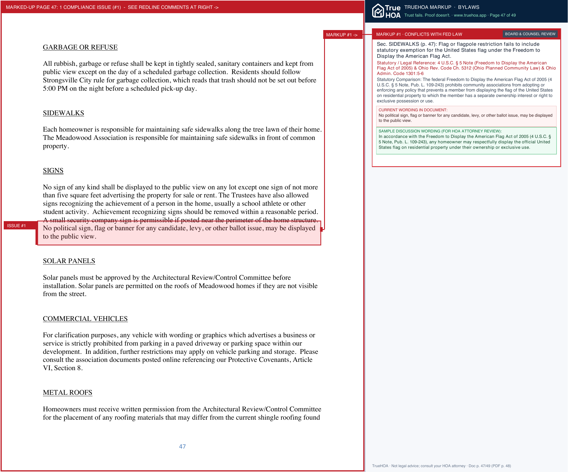 Meadowood HOA Ad47df 2d5e9119dc8b42b19d16658946acab44 page 47 widened with TrueHOA Crystal AI margin annotations