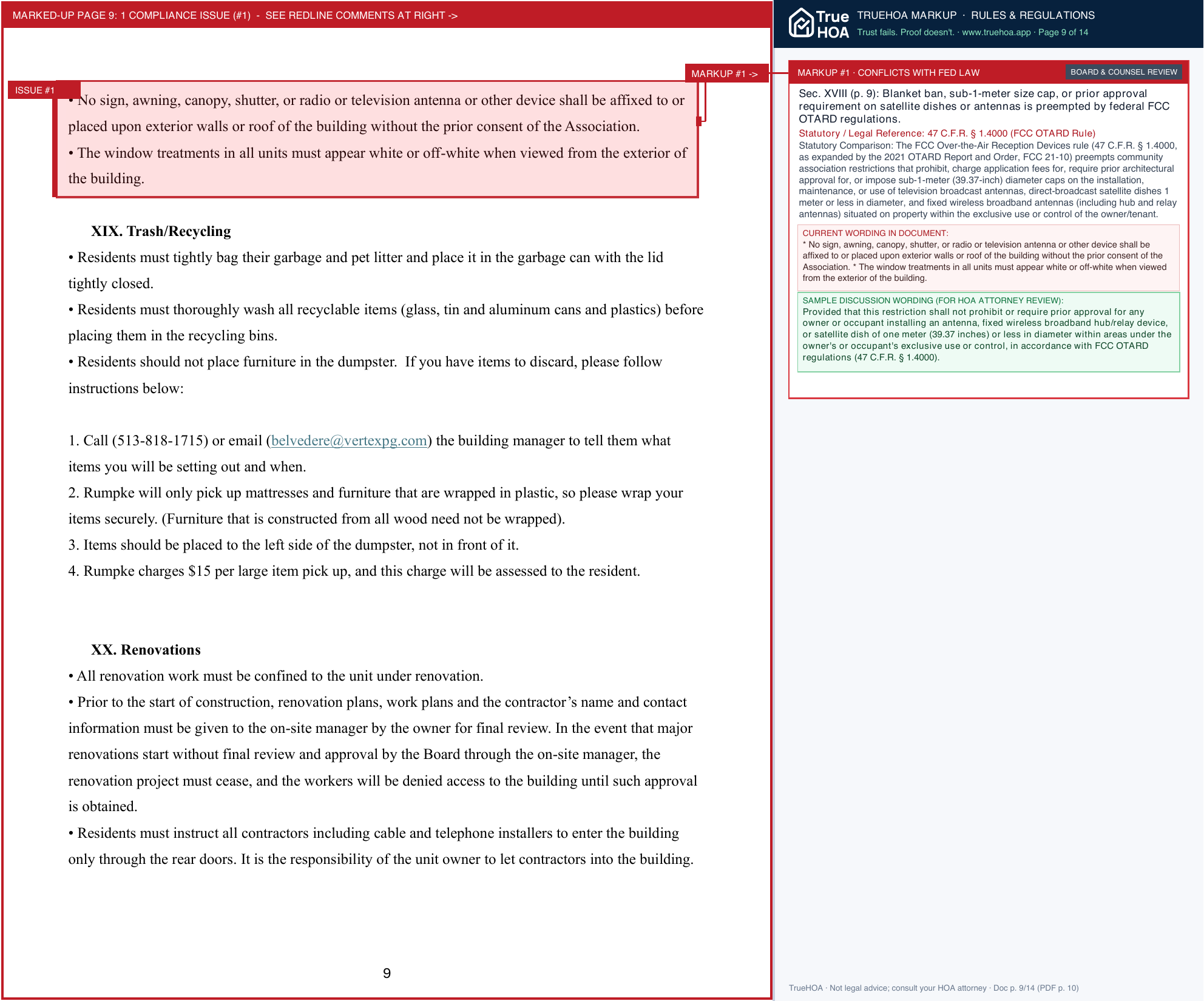 The Belvedere Condominium Association The Belvedere Handbook 2 25 26WEBSITE page 9 widened with TrueHOA Crystal AI margin annotations