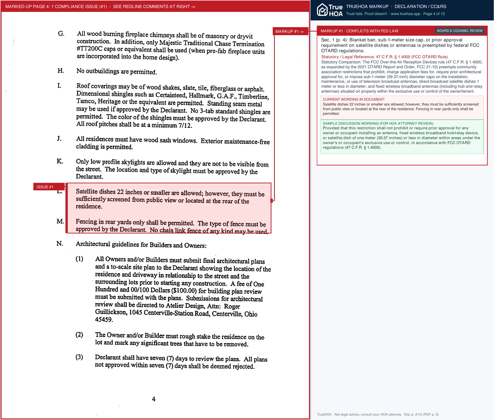 Windemere HOA Amended page 4 widened with TrueHOA Crystal AI margin annotations