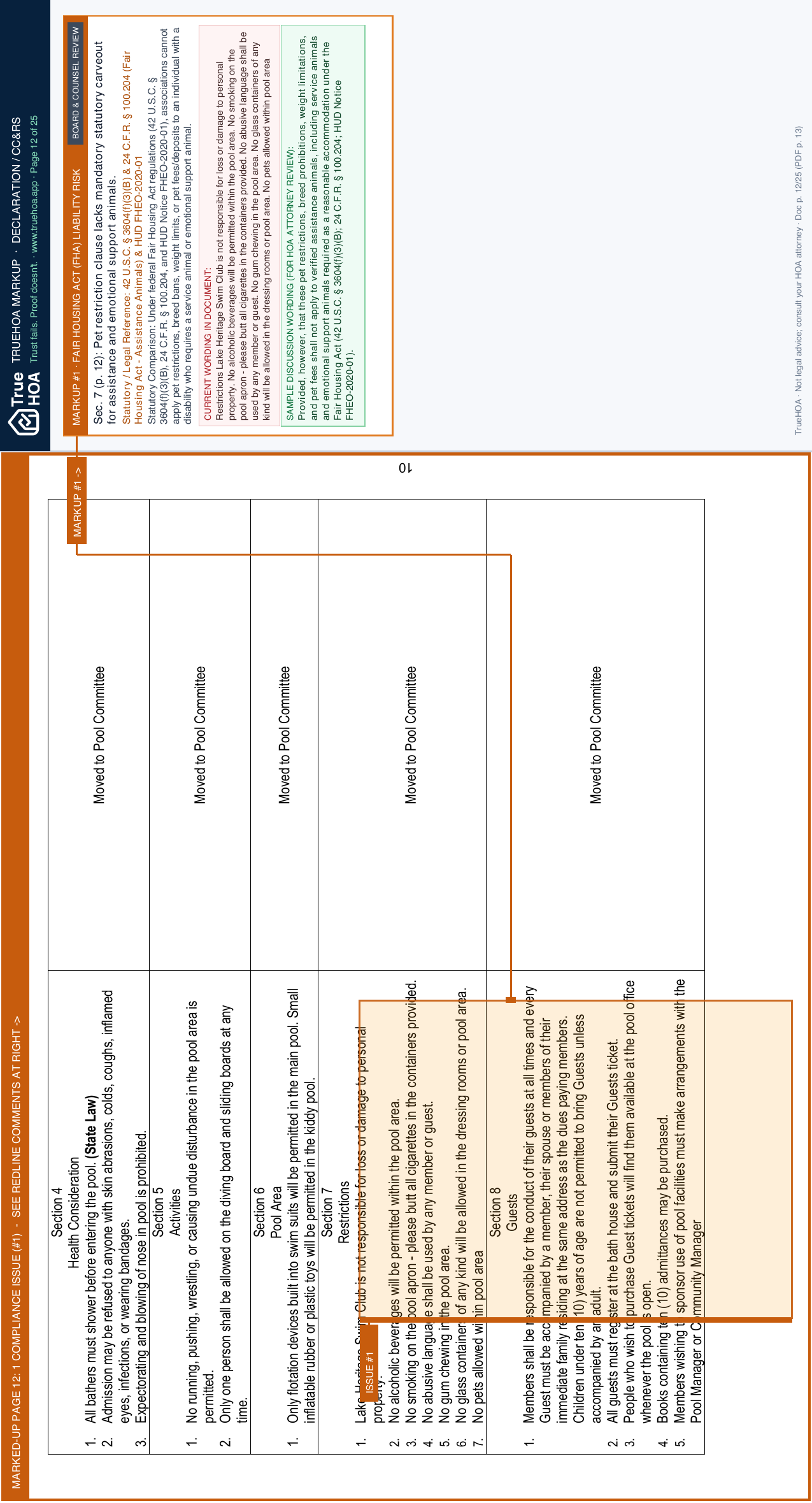 Lake Heritage POA March 2019 page 12 widened with TrueHOA Crystal AI margin annotations