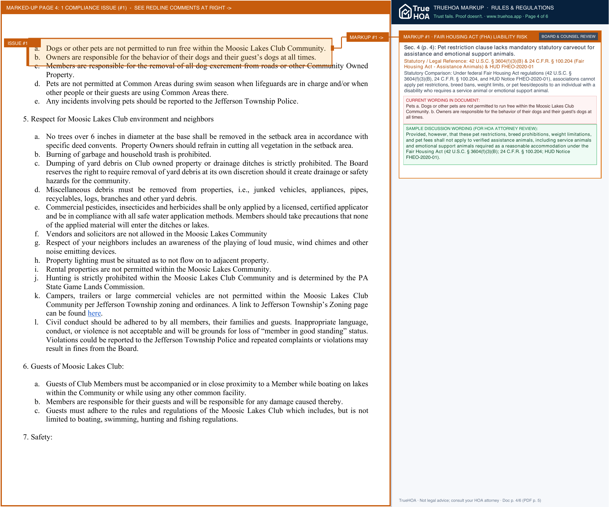 Moosic Lakes Club E69a01 4cd1ae7a3b3a445fa556803bfa4337ce page 4 widened with TrueHOA Crystal AI margin annotations