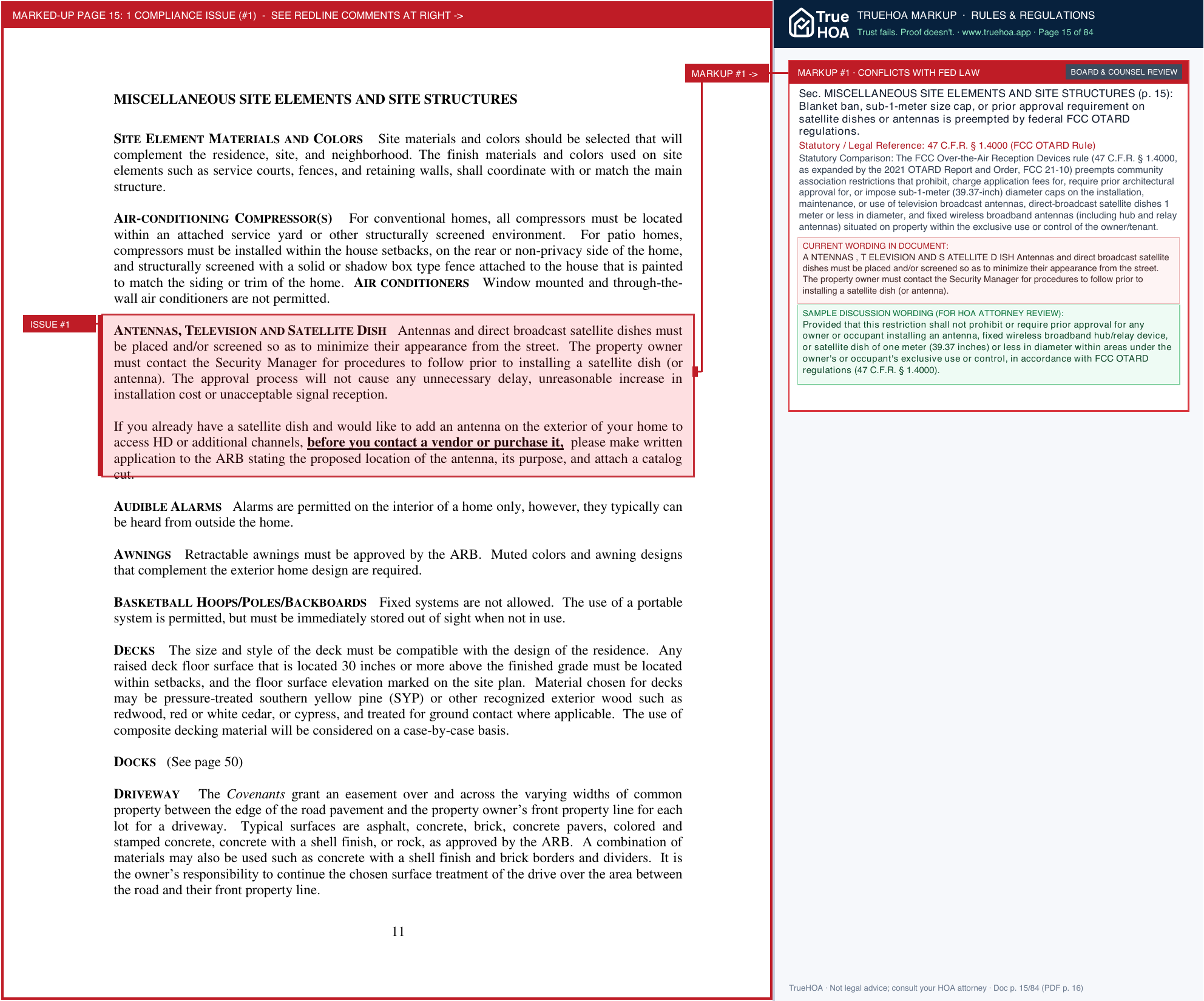 Dataw Island Owners Association Dataw Island Design Guidelines Rev. Sept 2018 page 15 widened with TrueHOA Crystal AI margin annotations