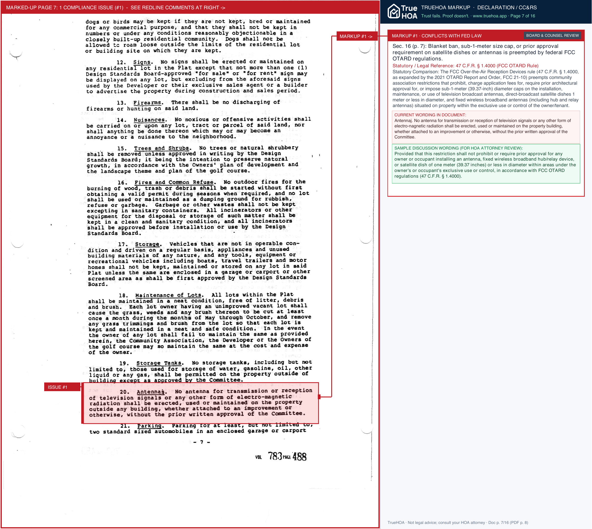 Sea Links at Birch Bay Community Association CCR Pg1 merged page 7 widened with TrueHOA Crystal AI margin annotations